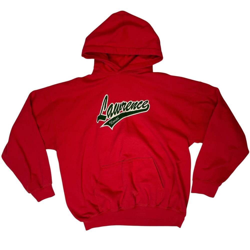 Gildan Heavy Blend Lawrence North Hoodie Red Mens XL